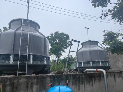 成都双流125t冷却塔循环系统安装现场